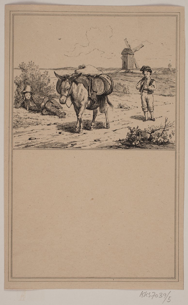 Osioł. Nie. 4 w Chr. Winther i M. Rørbye, „25 obrazków dla małych dzieci” autorstwa Johan Adolph Kittendorff