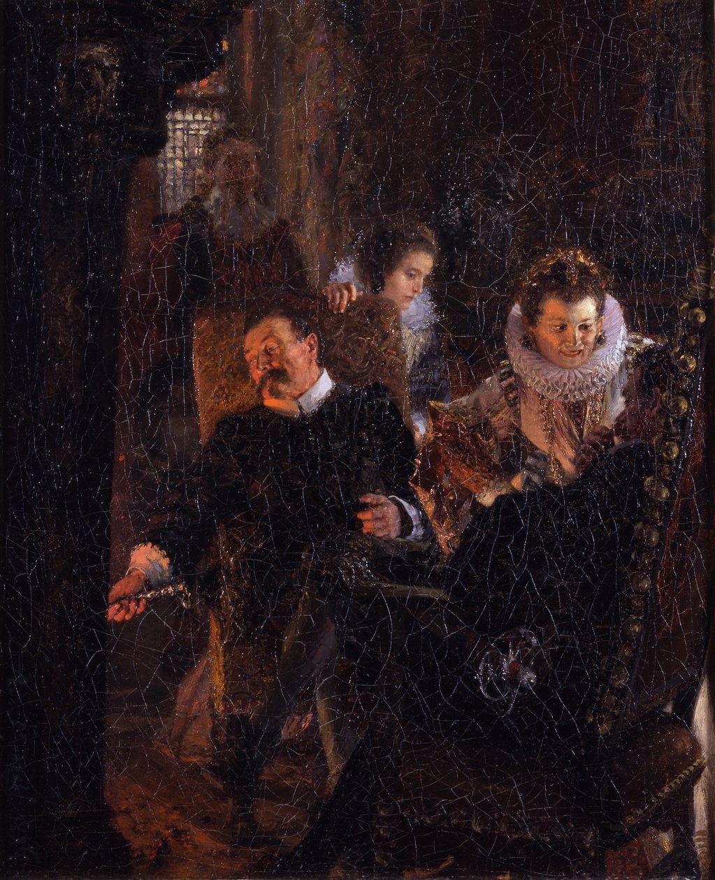 Przy kominku autorstwa Adolph Menzel