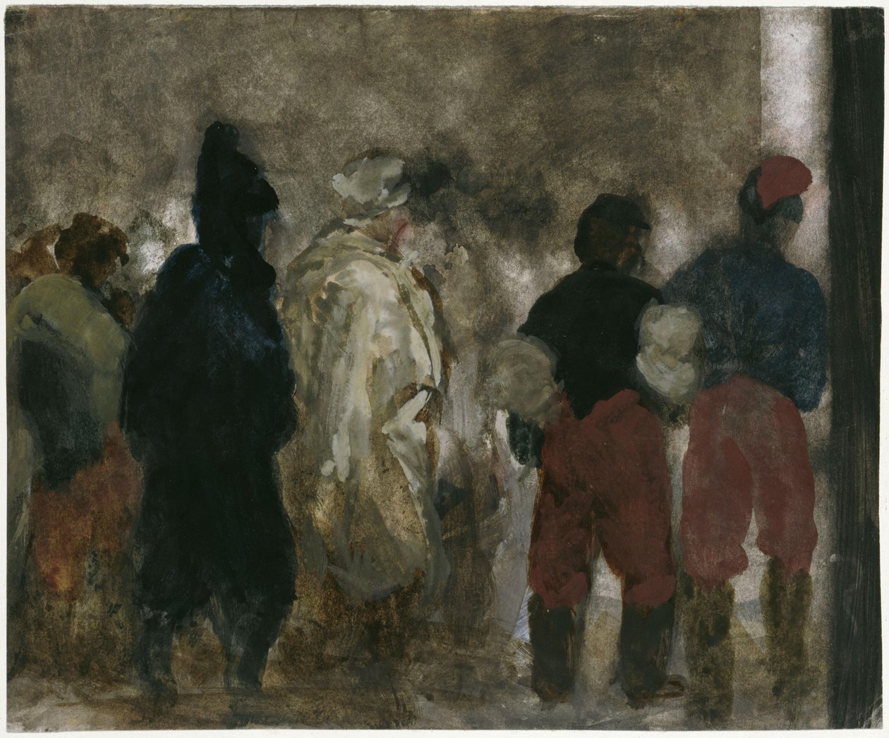 Przybycie francuskich jeńców wojennych do Berlina nocą autorstwa Adolph Menzel