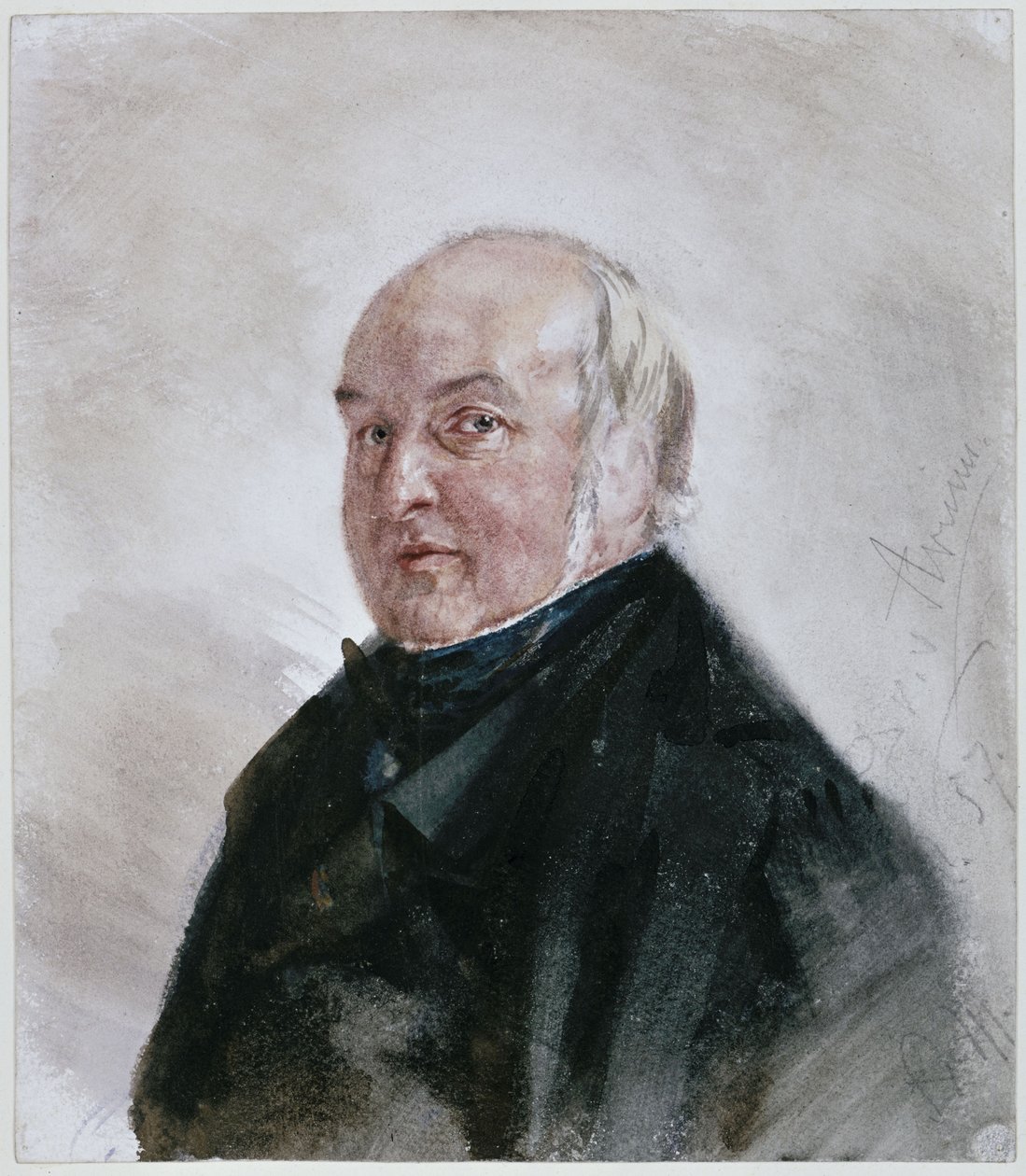 Portret dr. von Arnima, popiersie zwrócone w lewo autorstwa Adolph Menzel