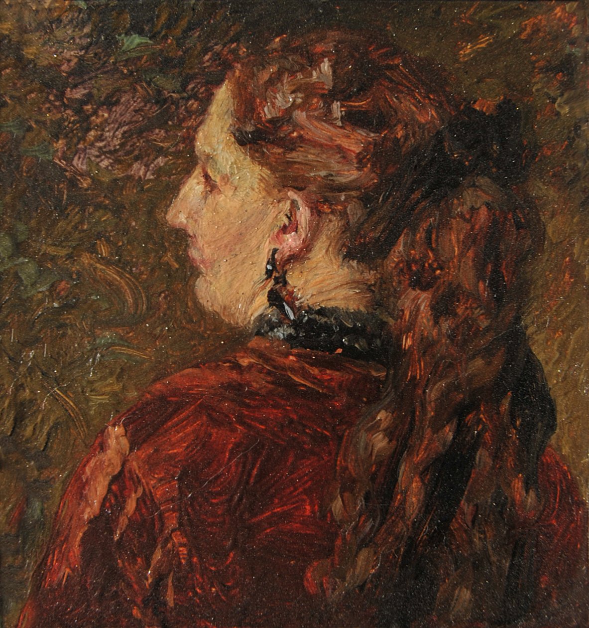Portret damy. Miniatura ze zbiorów Löwego autorstwa Adolph Menzel