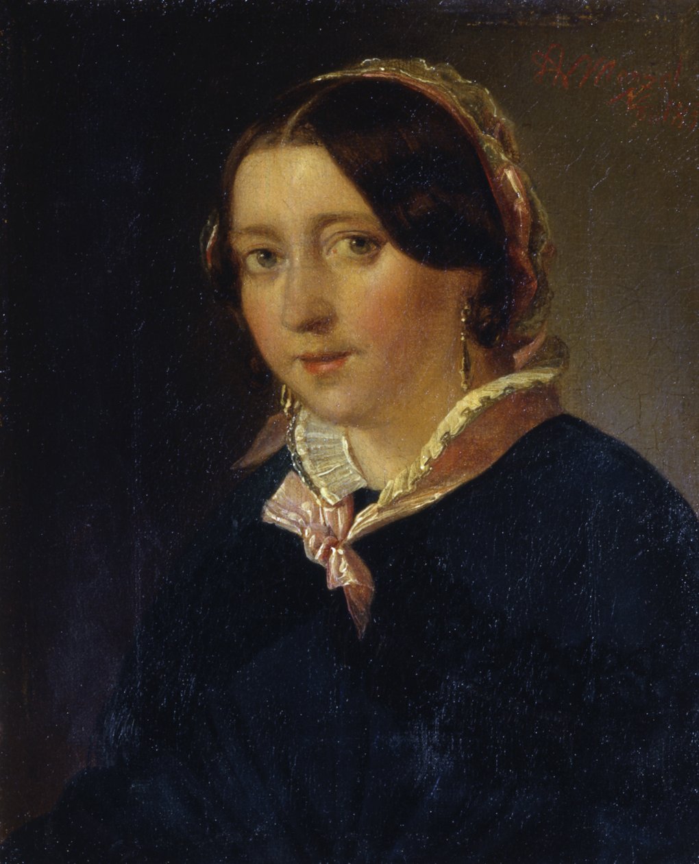 Portret młodej dziewczyny autorstwa Adolph Menzel