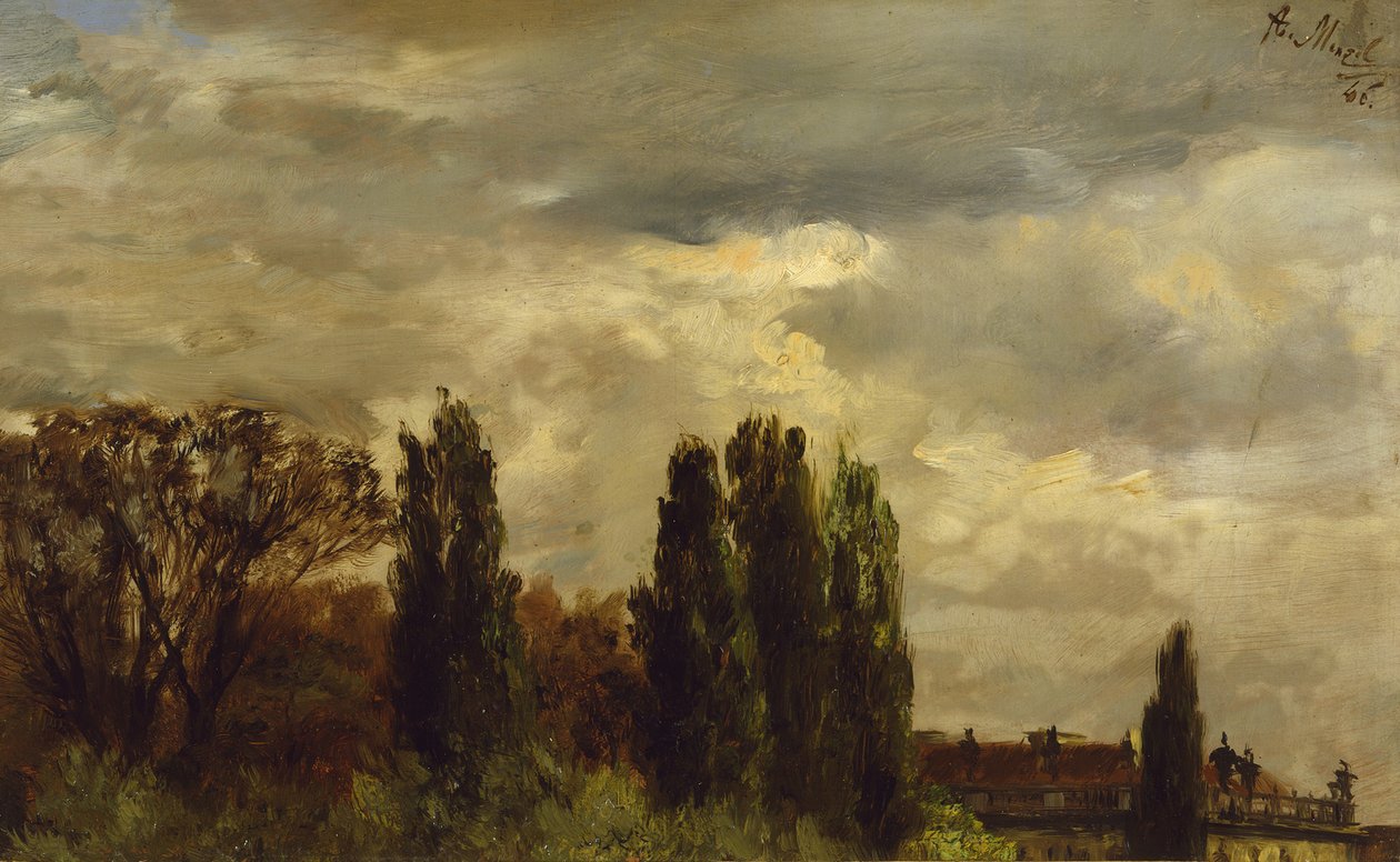 Widok na park księcia Albrechta autorstwa Adolph Menzel