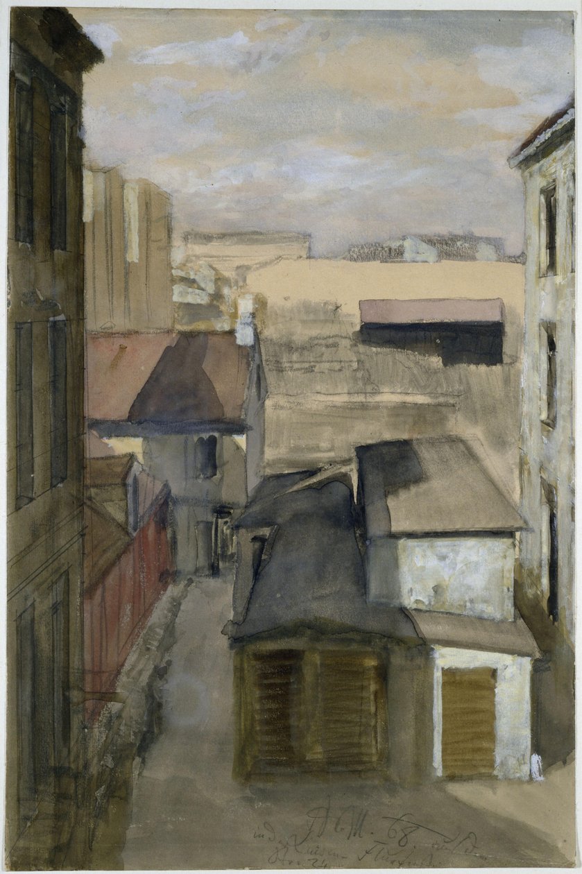 Widok z okna przy ulicy Luisenstraße 24 autorstwa Adolph Menzel