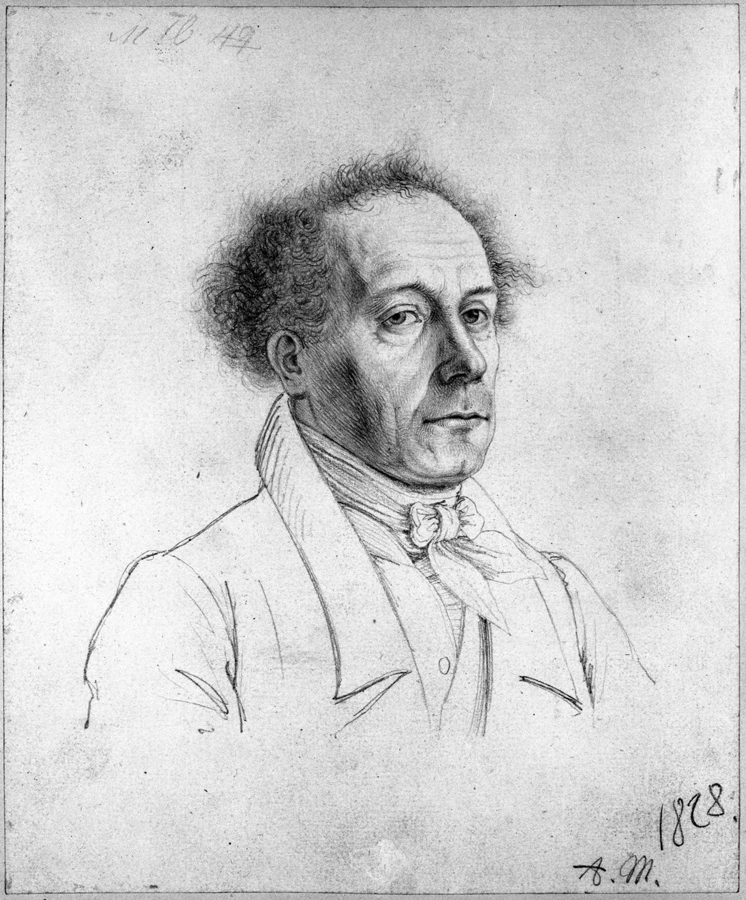 Portret mężczyzny w średnim wieku autorstwa Adolph Menzel