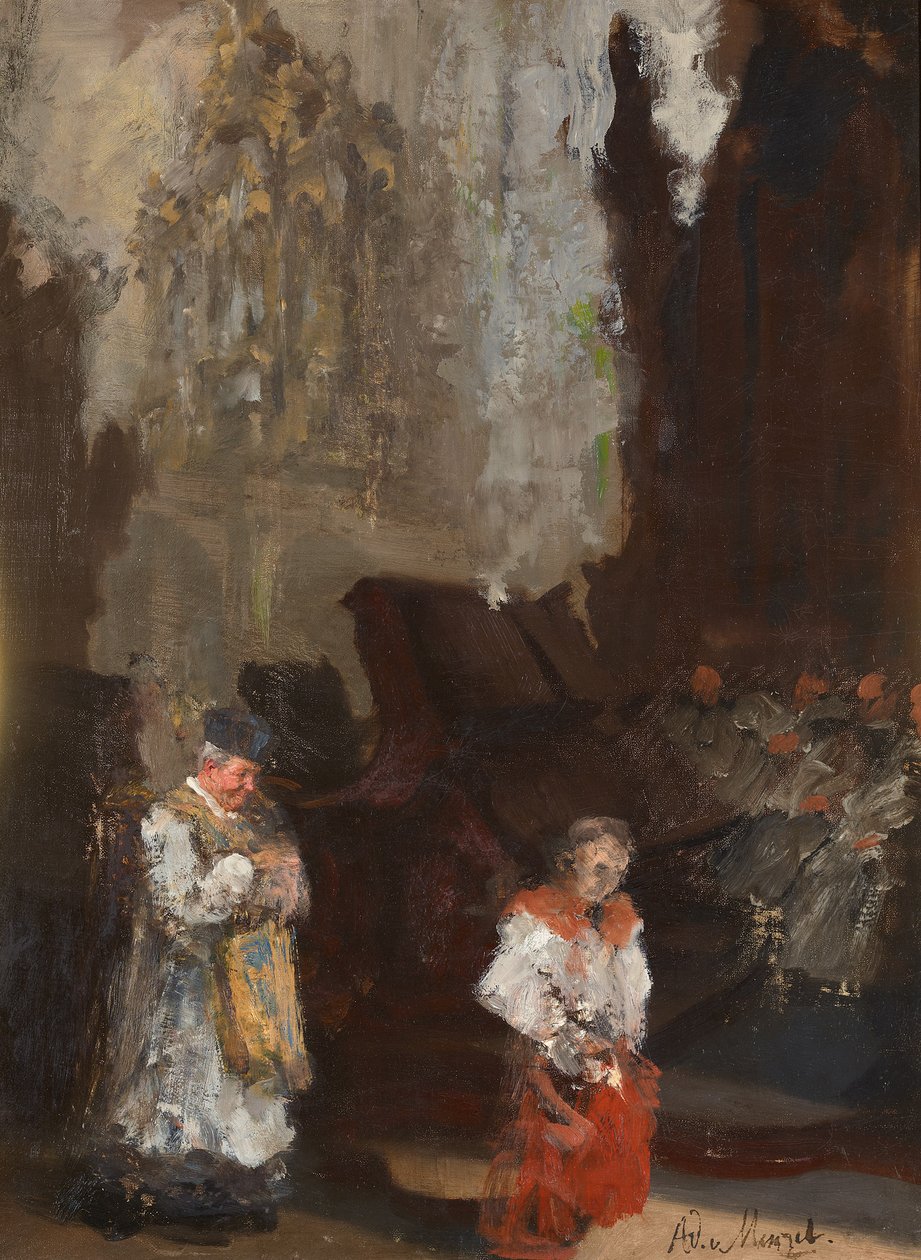 Stalle chórowe w katedrze w Moguncji. Niedokończone autorstwa Adolph Menzel
