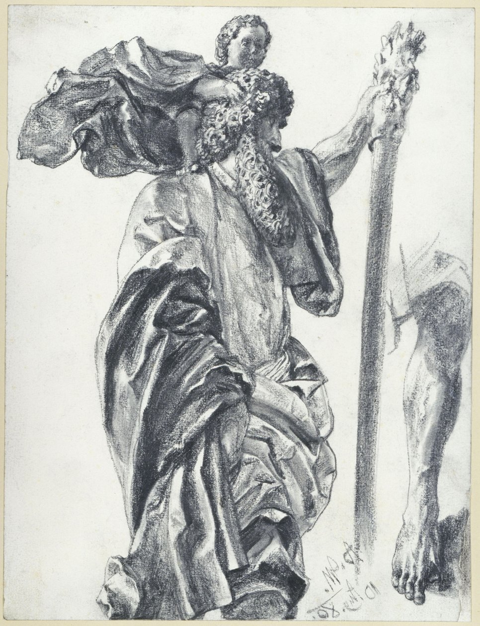 Św. Krzysztof z Freibergu, mistrz apostołów, w Dreźnie autorstwa Adolph Menzel