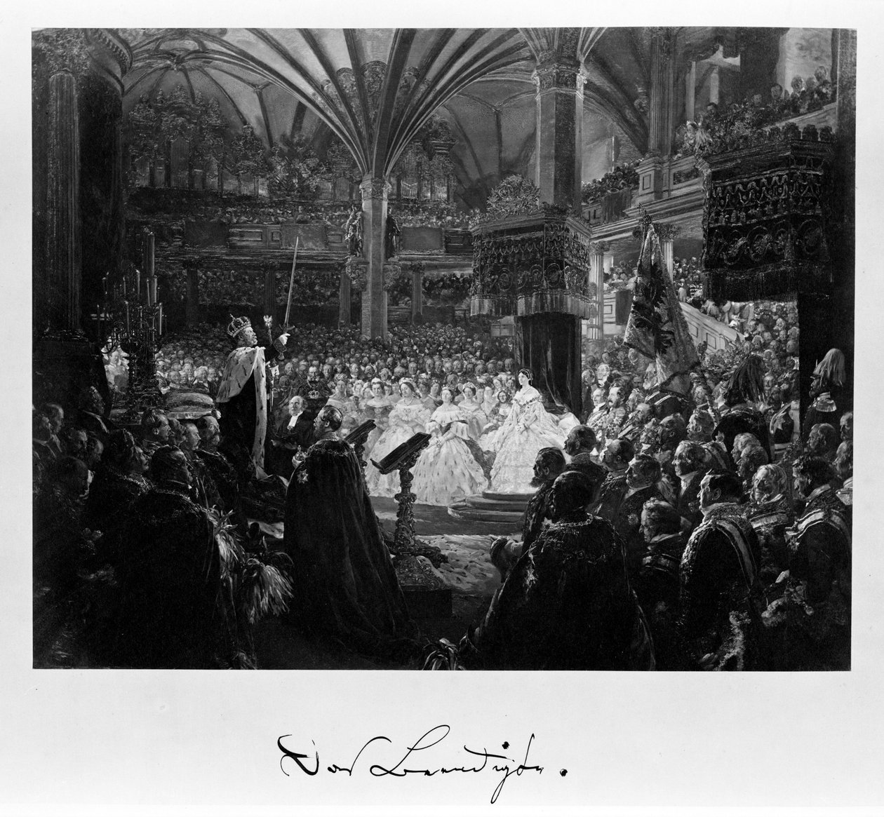 „Ukończone dzieło”; fotografia z albumu koronacyjnego autorstwa Adolph Menzel