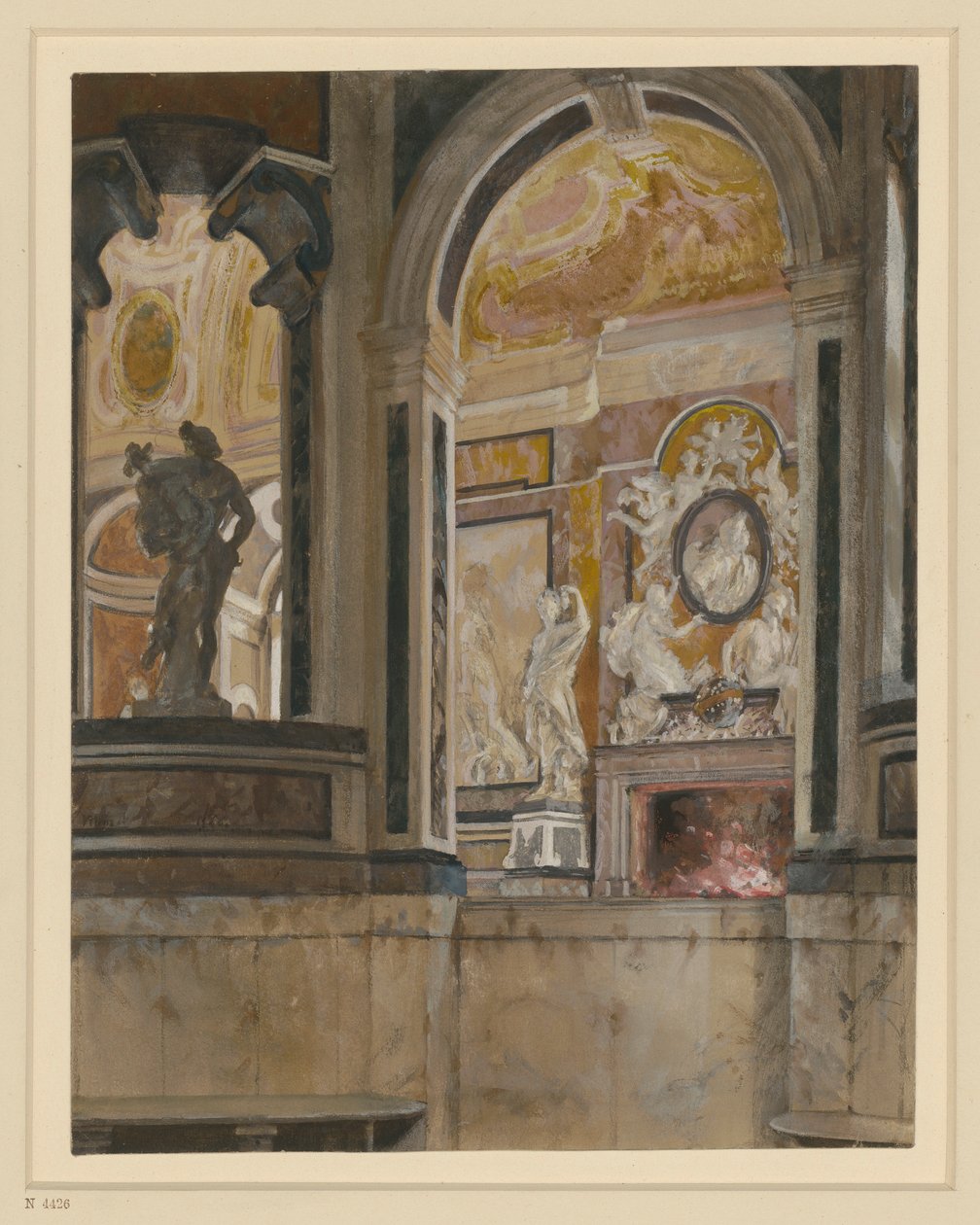 Marmurowa łazienka w Kassel autorstwa Adolph Menzel