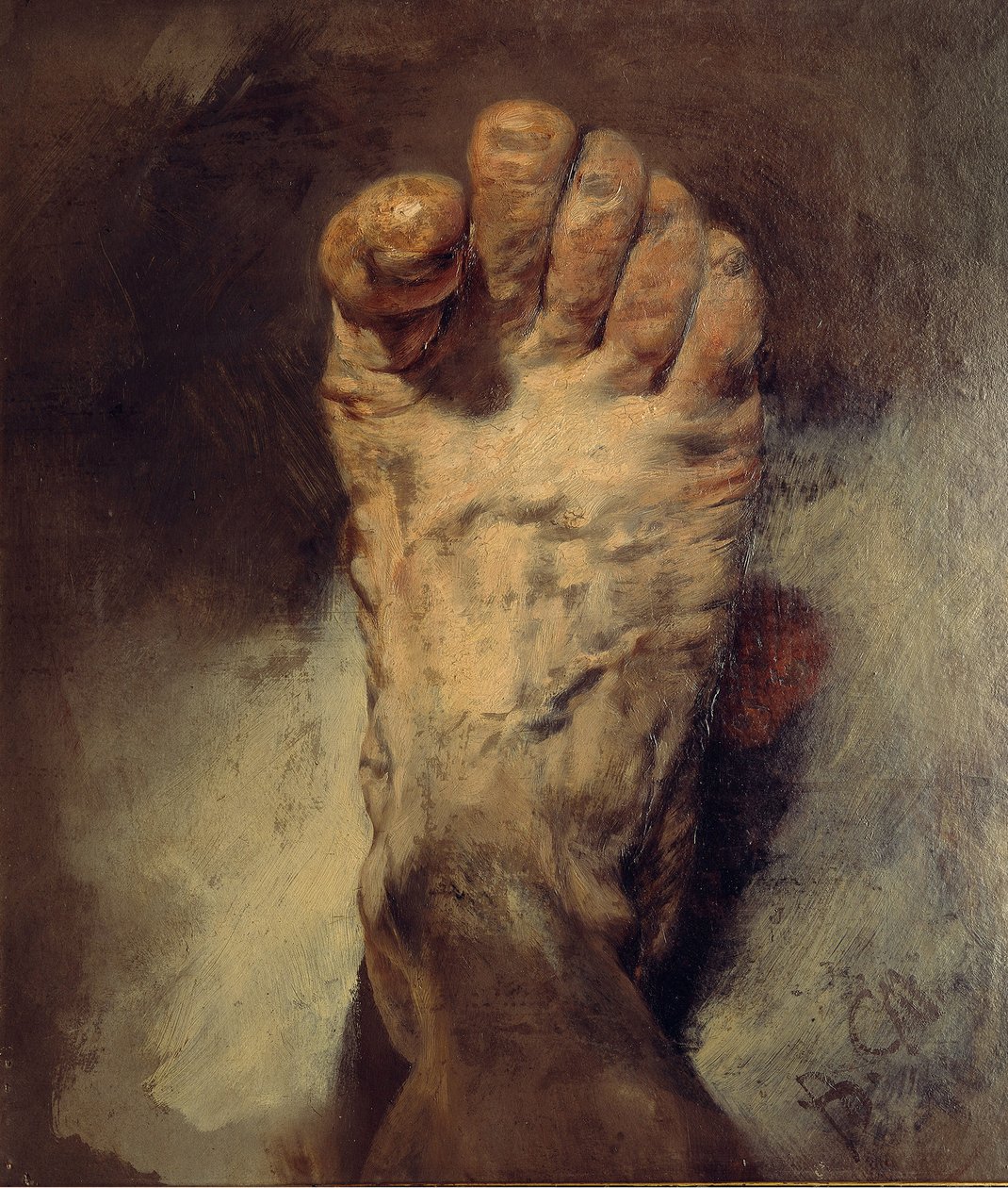 Stopa artysty autorstwa Adolph Menzel