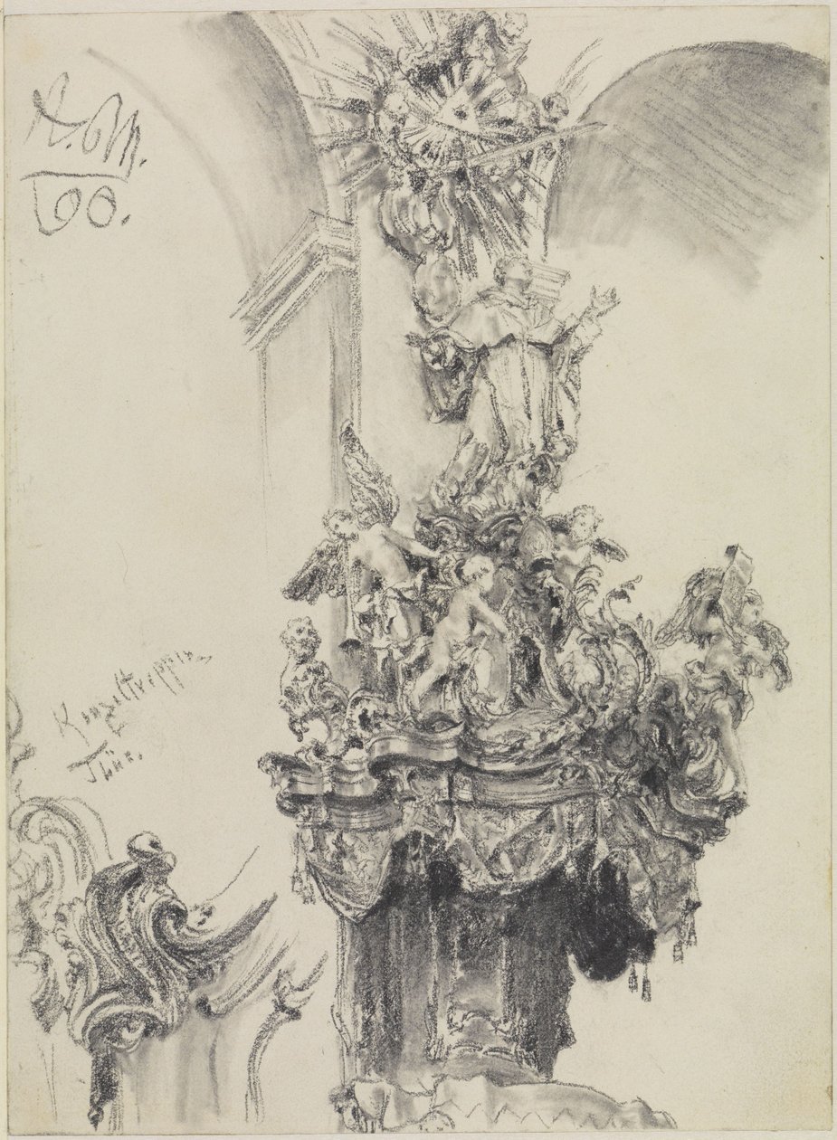 Koronacja ambony w kościele św. Augustyna w Würzburgu autorstwa Adolph Menzel
