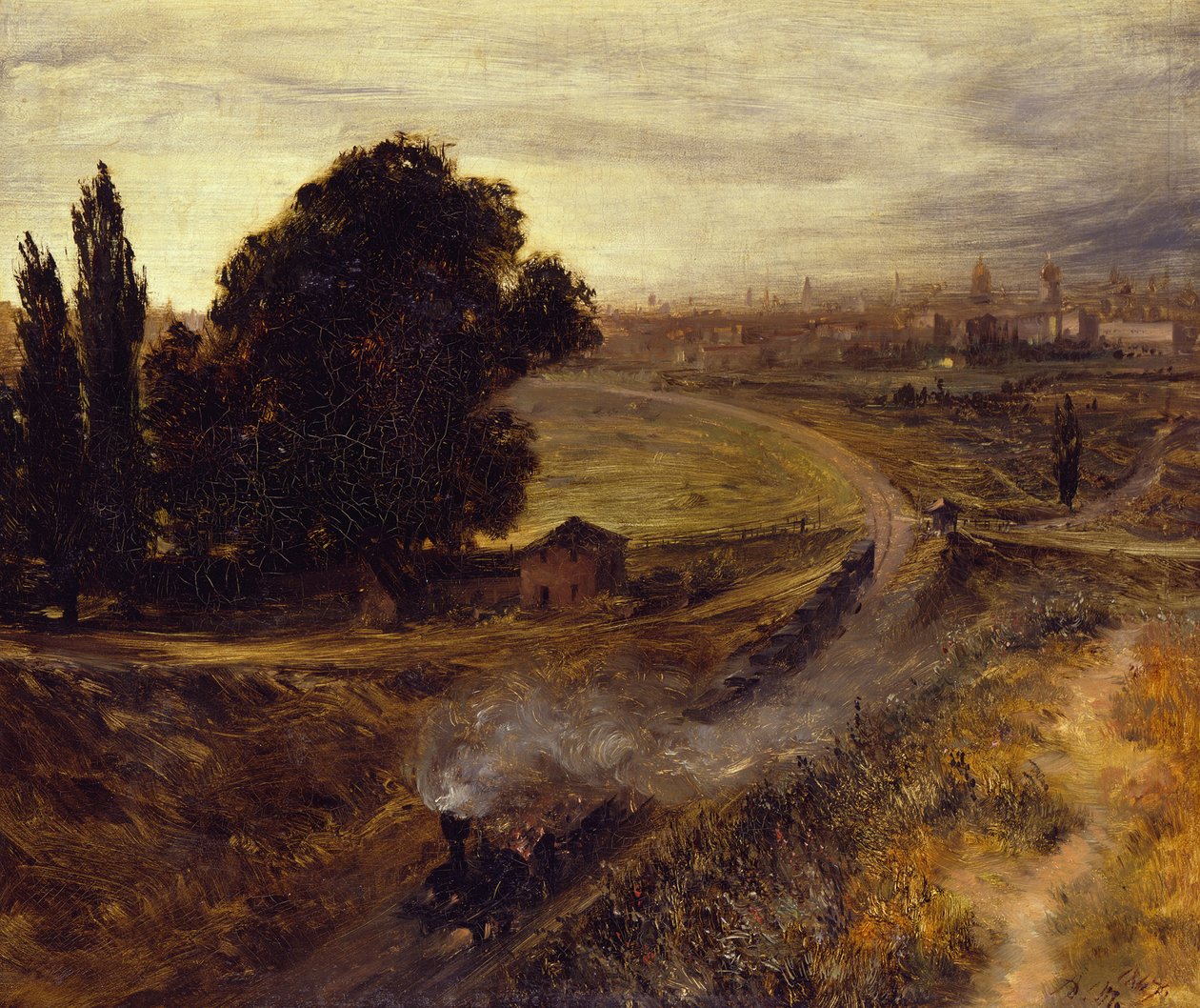 Kolej Berlin-Poczdam autorstwa Adolph Menzel