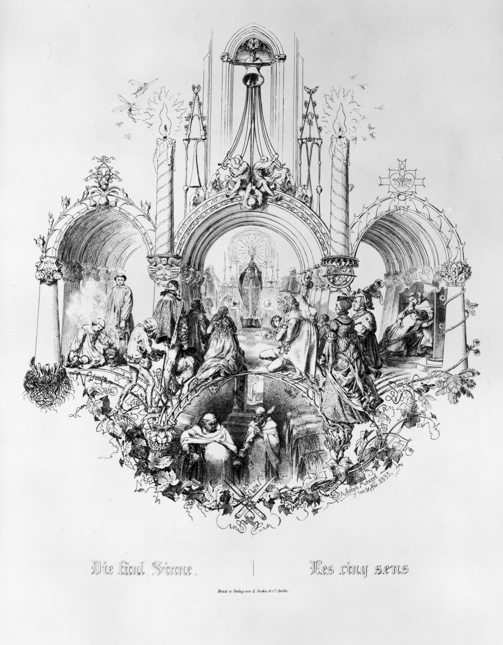 Pięć zmysłów autorstwa Adolph Menzel
