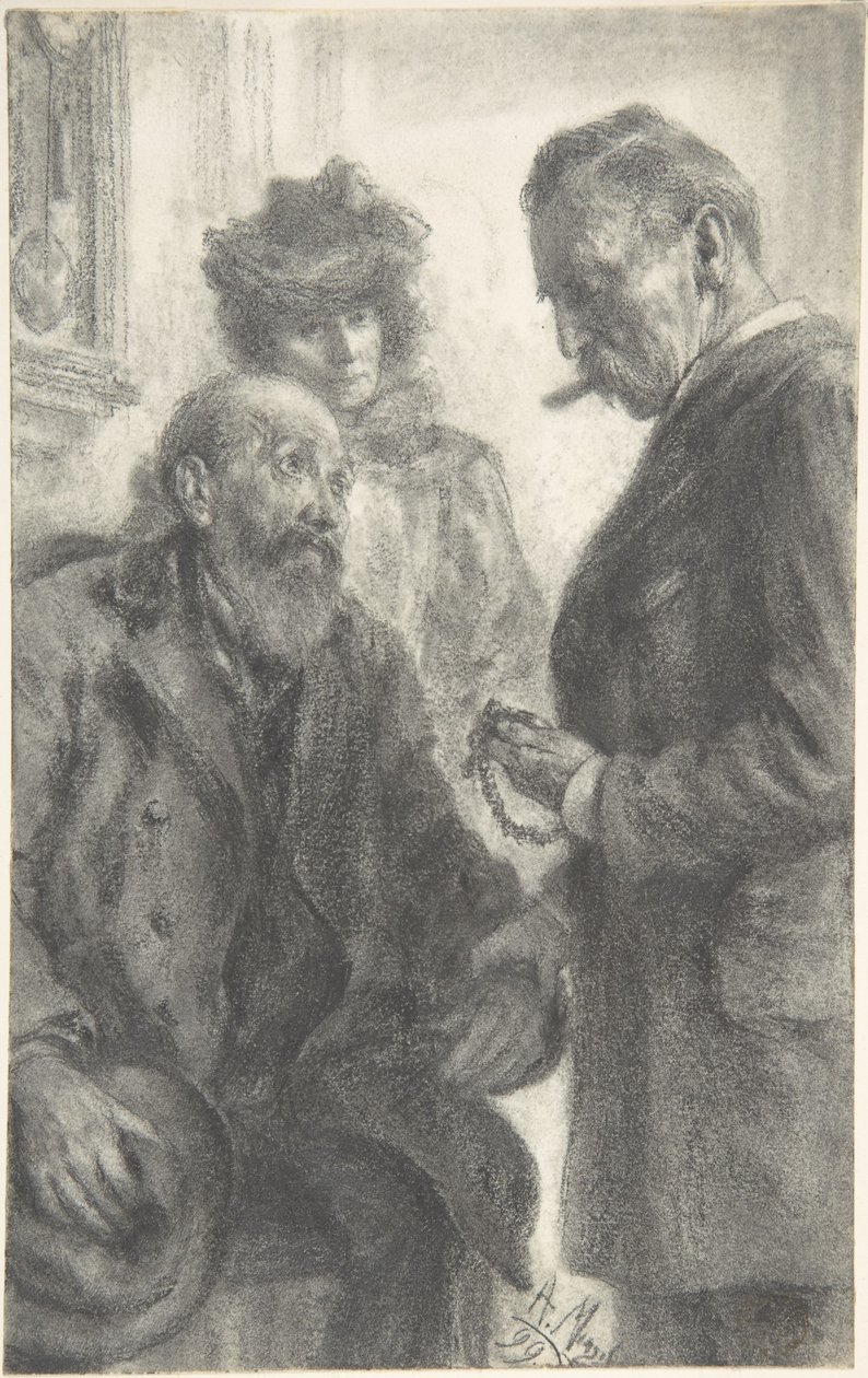 Lekarz i pacjent autorstwa Adolph Menzel