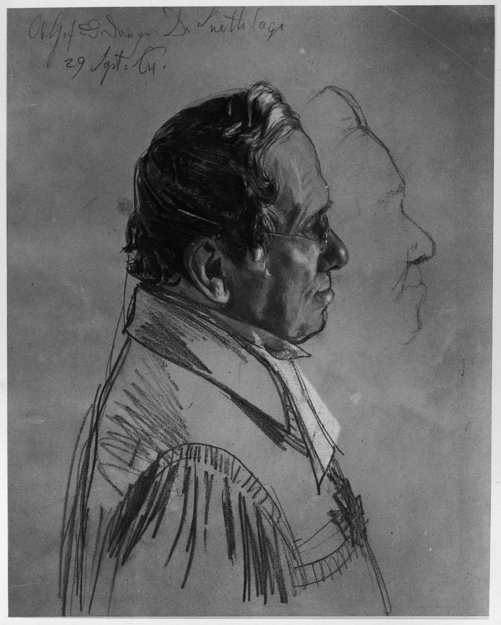 Dr Karl Wilhelm Moritz Snethlage. Studium do obrazu „Koronacja Wilhelma I w Królewcu” autorstwa Adolph Menzel