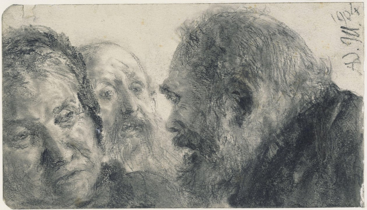 Trzy głowy autorstwa Adolph Menzel