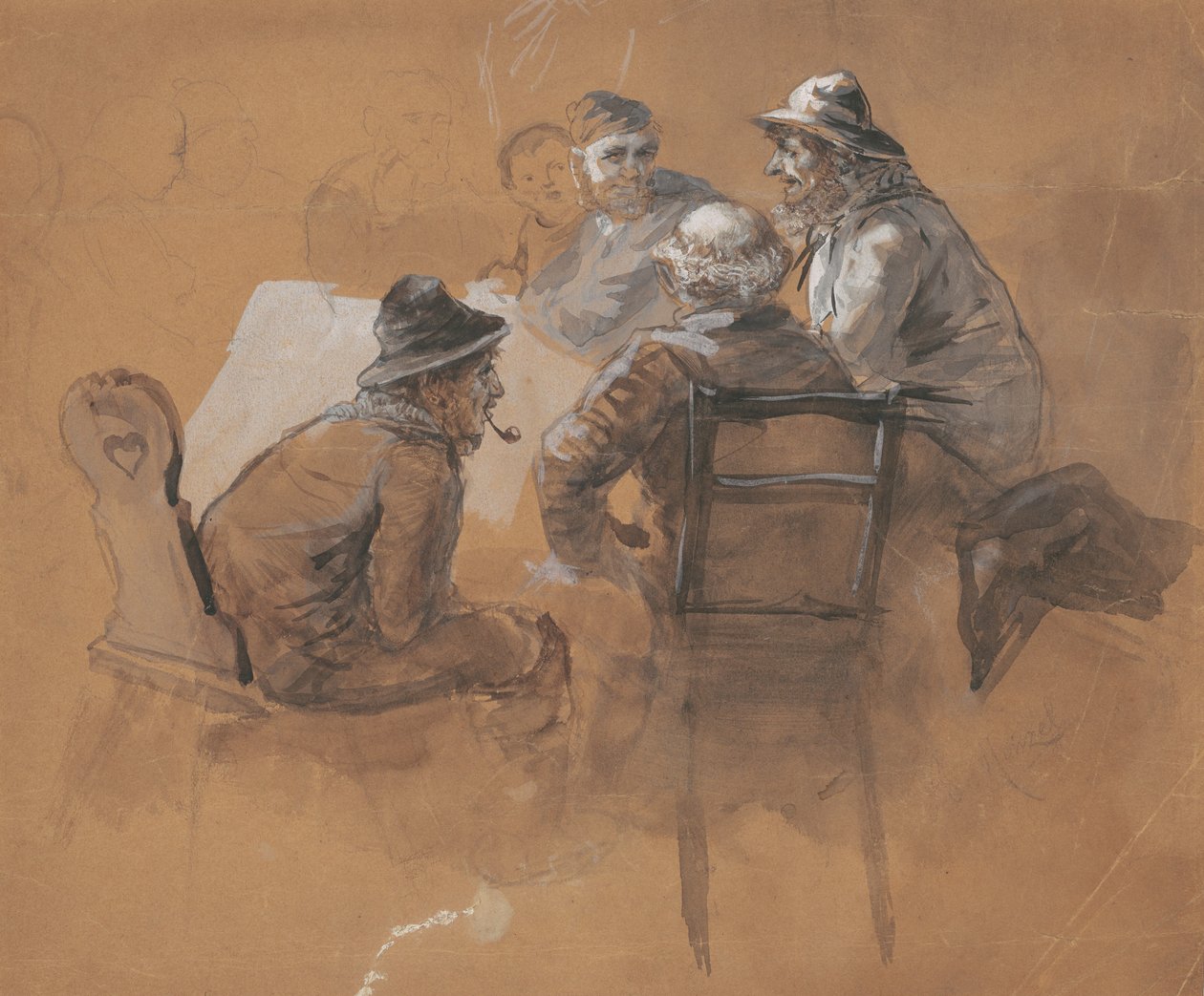 Rybacy autorstwa Adolph Menzel