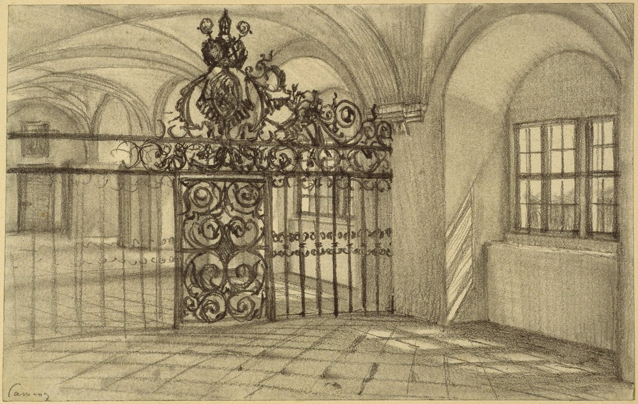 Sala sklepiona w klasztorze w Kamenz autorstwa Adolph Menzel