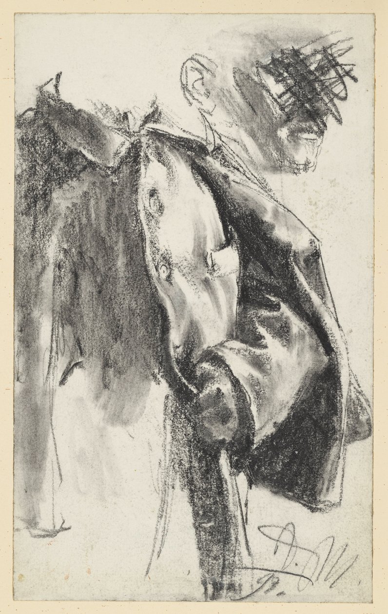 Studium Havelocka i twarzy (to ostatnie odrzucone) autorstwa Adolph Menzel
