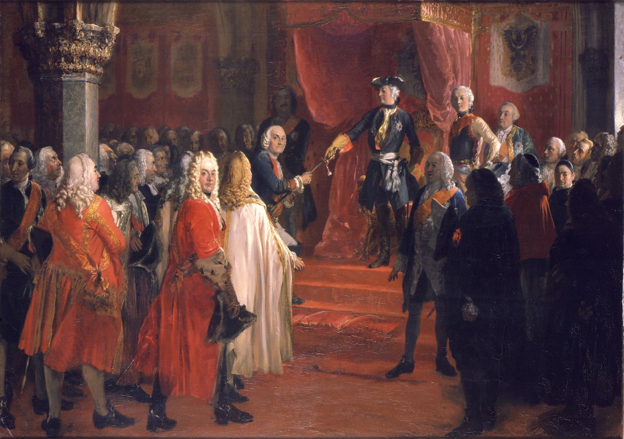 Hołd złożony przez stanom śląskim autorstwa Adolph Menzel