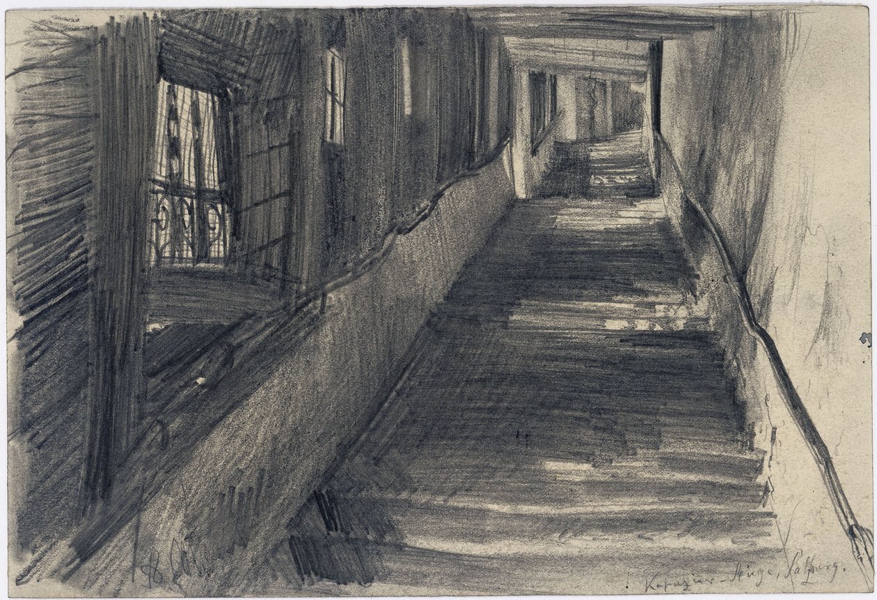 Schody Kapucynów w Salzburgu autorstwa Adolph Menzel