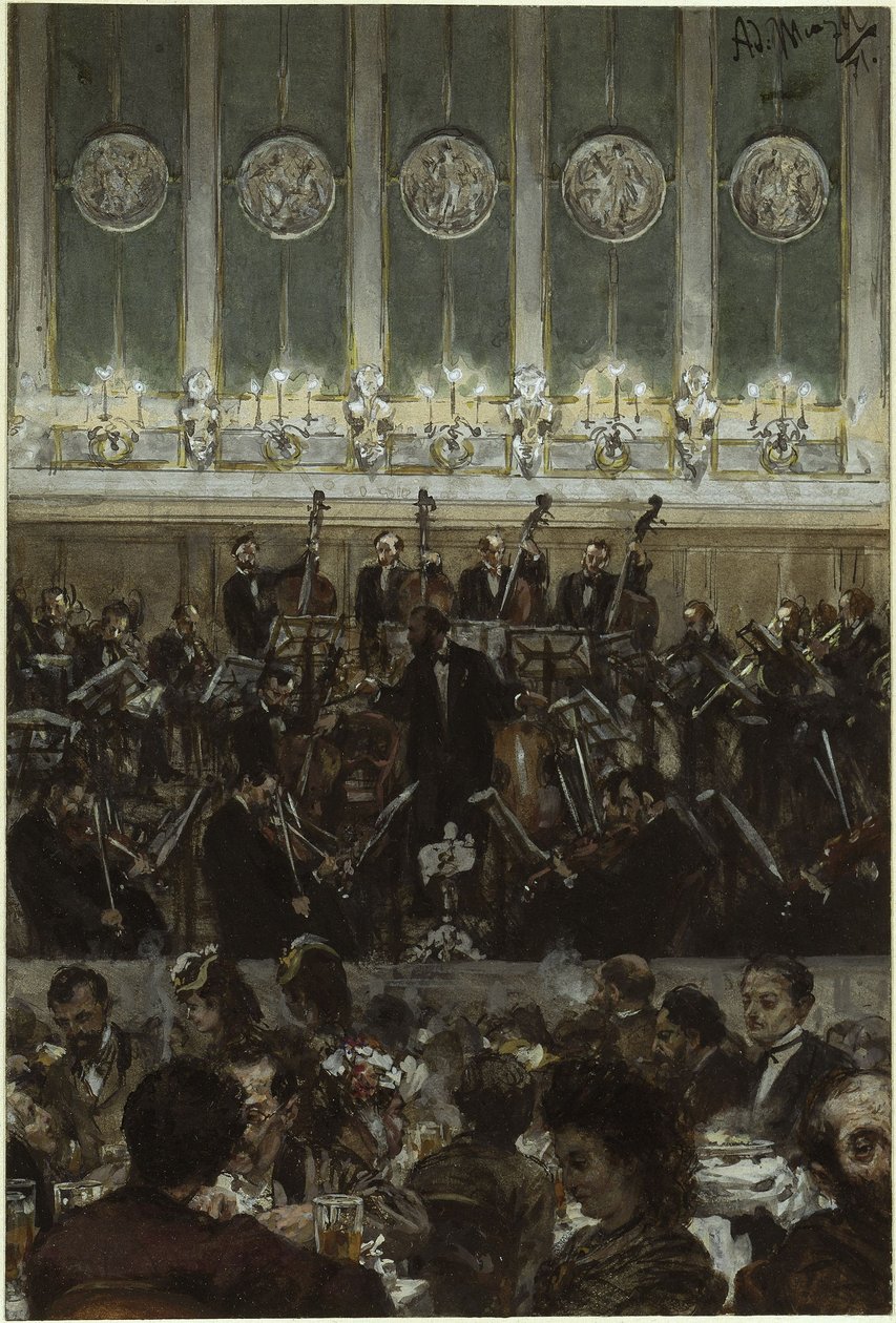 Koncert w Bilse autorstwa Adolph Menzel