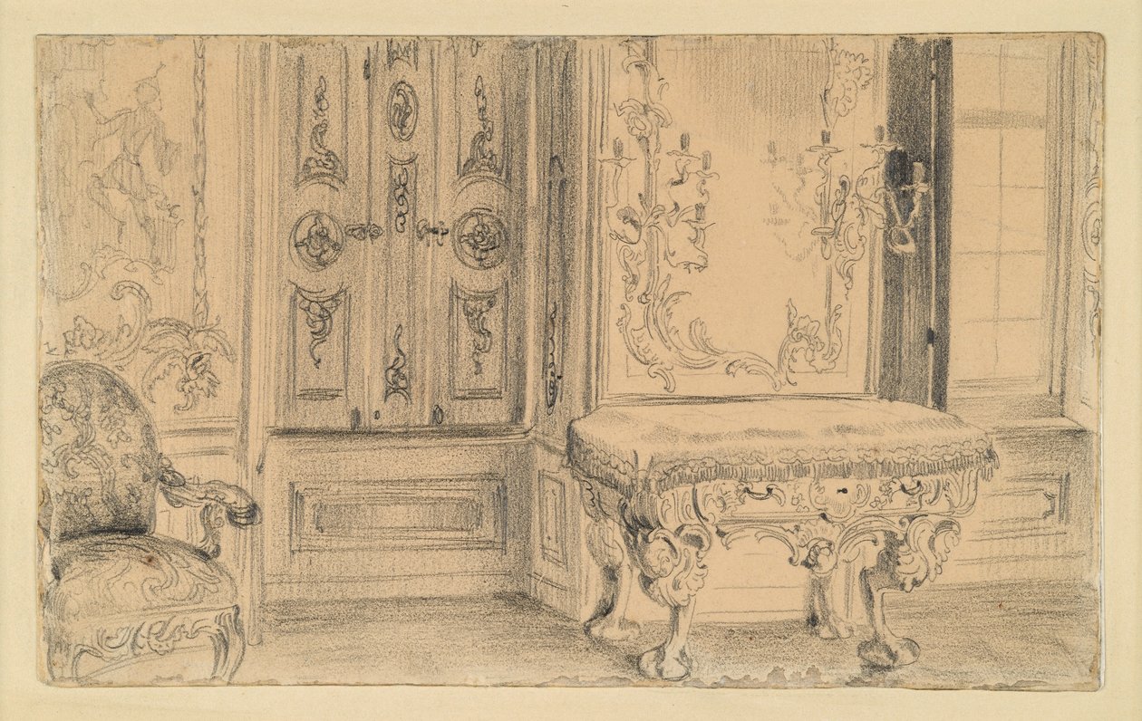Sala koncertowa w Pałacu Miejskim w Poczdamie autorstwa Adolph Menzel