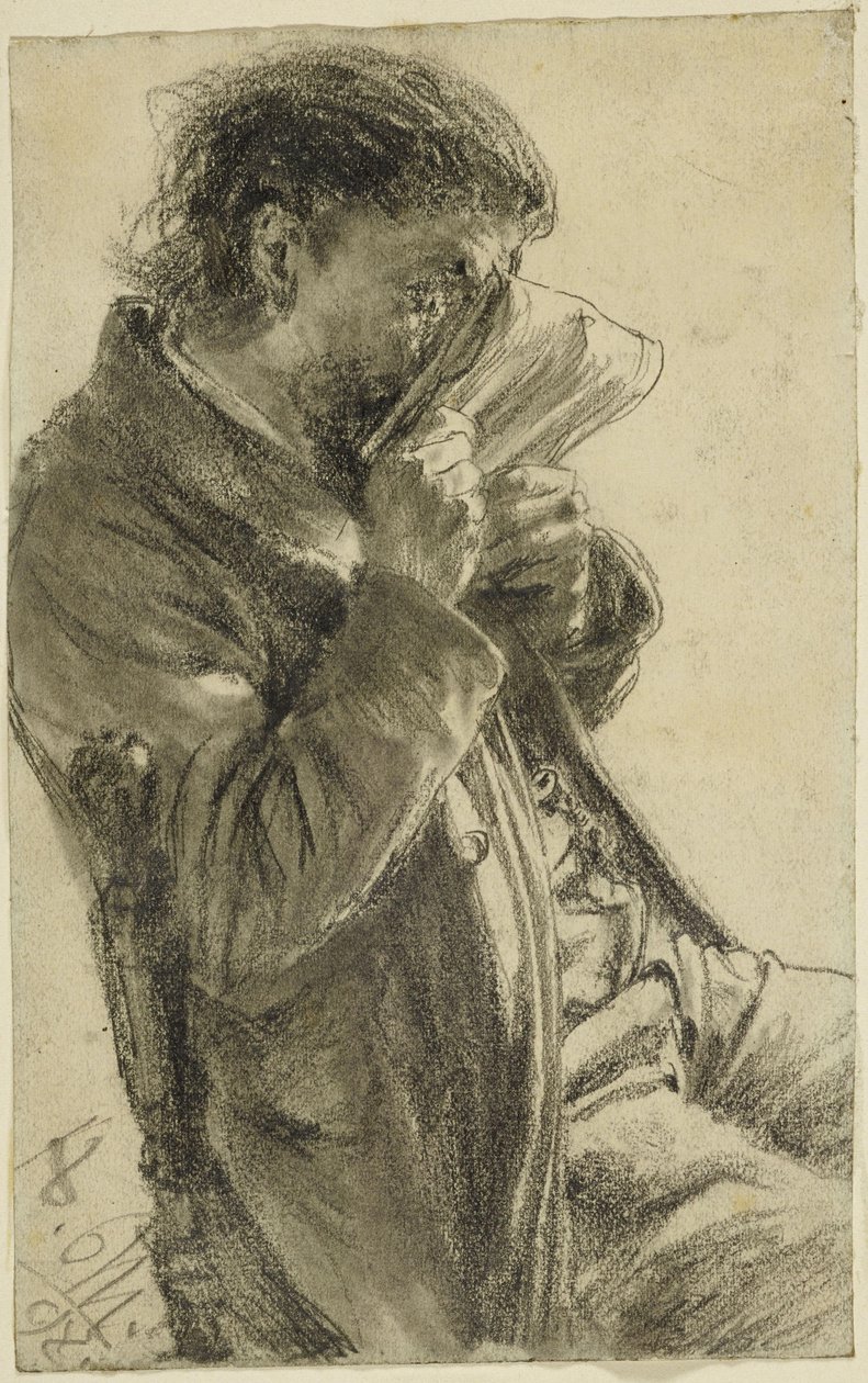 Czytelnik – mężczyzna autorstwa Adolph Menzel