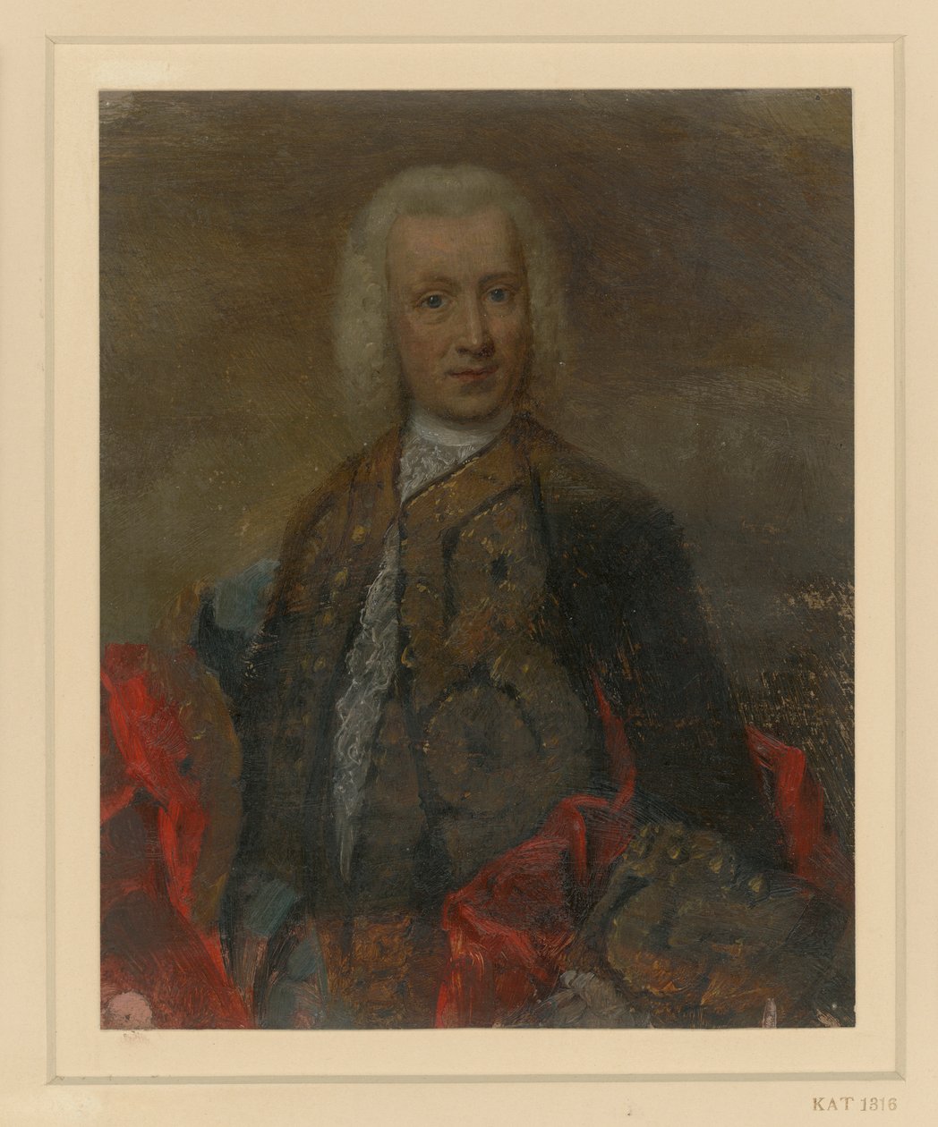 Portret męski w stroju dworskim z czasów Fryderyka II autorstwa Adolph Menzel