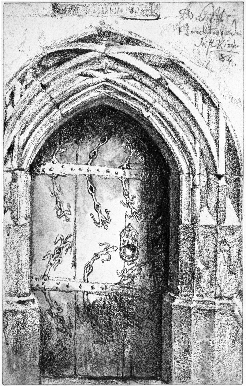 Portal w kościele kolegiackim w Berchtesgaden autorstwa Adolph Menzel