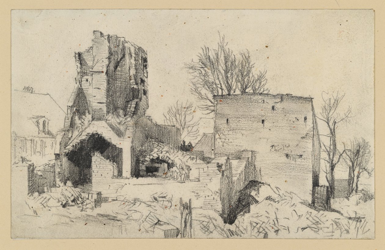 Ruina domu autorstwa Adolph Menzel