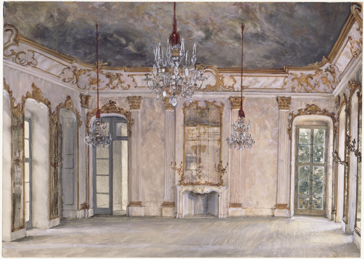 Sala w pałacu w Rheinsbergu autorstwa Adolph Menzel