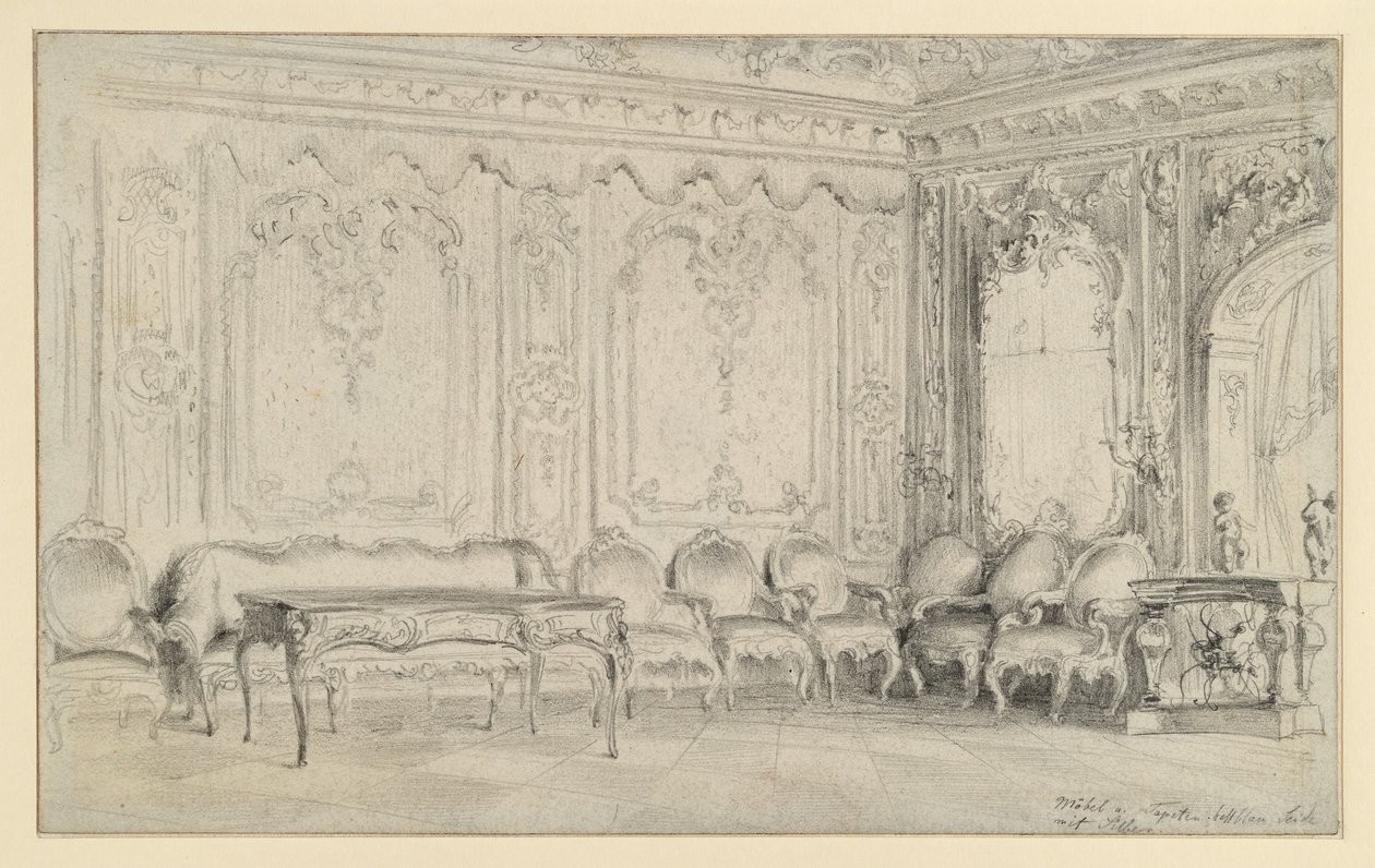 Sypialnia i gabinet w Pałacu Miejskim w Poczdamie autorstwa Adolph Menzel