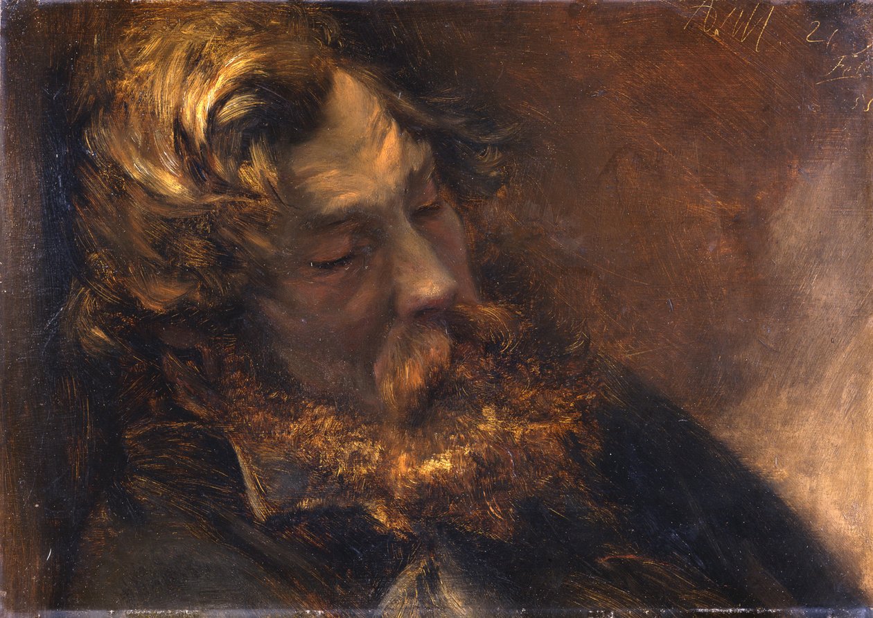 Śpiący mężczyzna autorstwa Adolph Menzel
