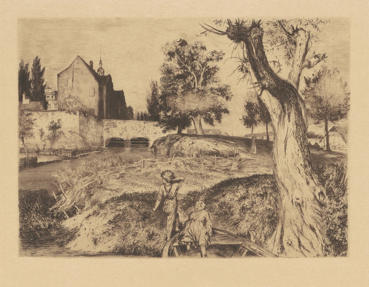Sheep Ditch (Rów Owiec) autorstwa Adolph Menzel