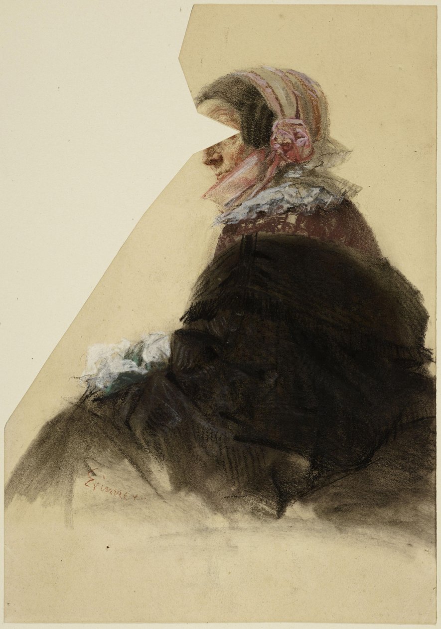 Siedząca kobieta autorstwa Adolph Menzel