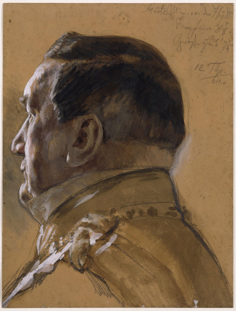 Minister stanu von der Heydt. Studium do obrazu „Koronacja Wilhelma I w Królewcu” autorstwa Adolph Menzel