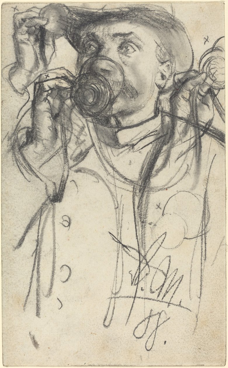 Badania nad piciem mężczyzny autorstwa Adolph Menzel