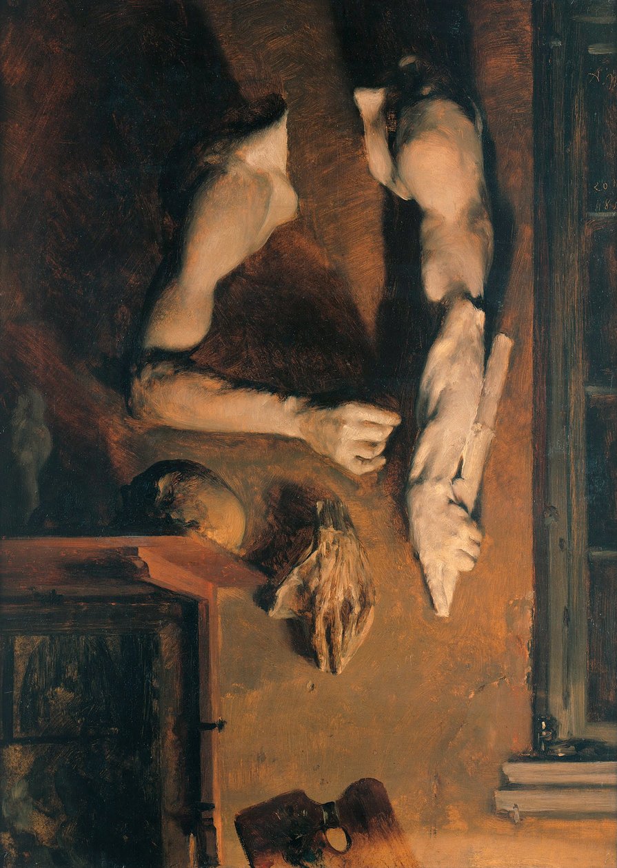 Ściana studia, 1852 autorstwa Adolph Menzel