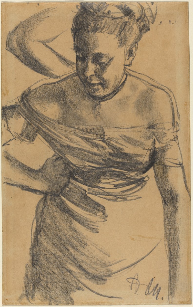 Studium kobiety autorstwa Adolph Menzel
