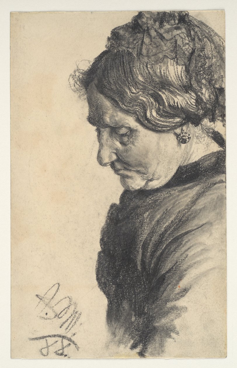 Studium kobiety autorstwa Adolph Menzel