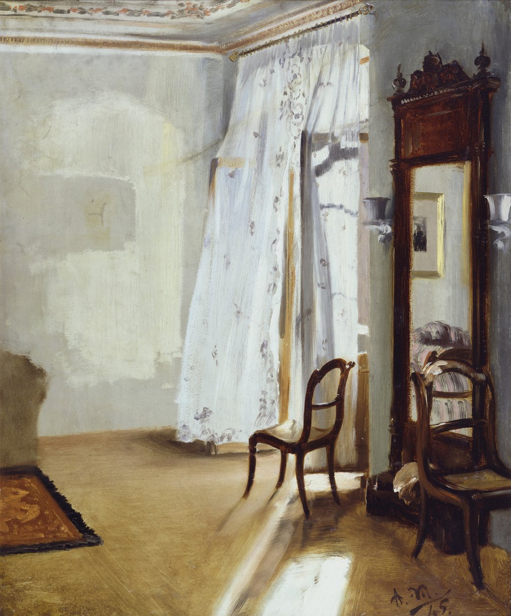 Pokój z balkonem autorstwa Adolph Menzel