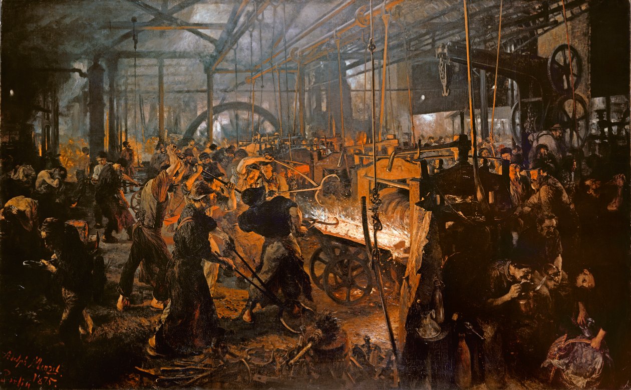 Walcownia żelaza autorstwa Adolph Menzel