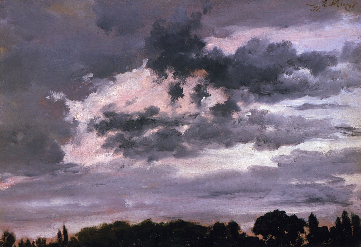 Badanie chmur autorstwa Adolph Menzel