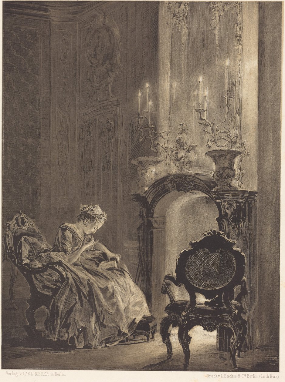 Kobieta przed ogniem autorstwa Adolph Menzel
