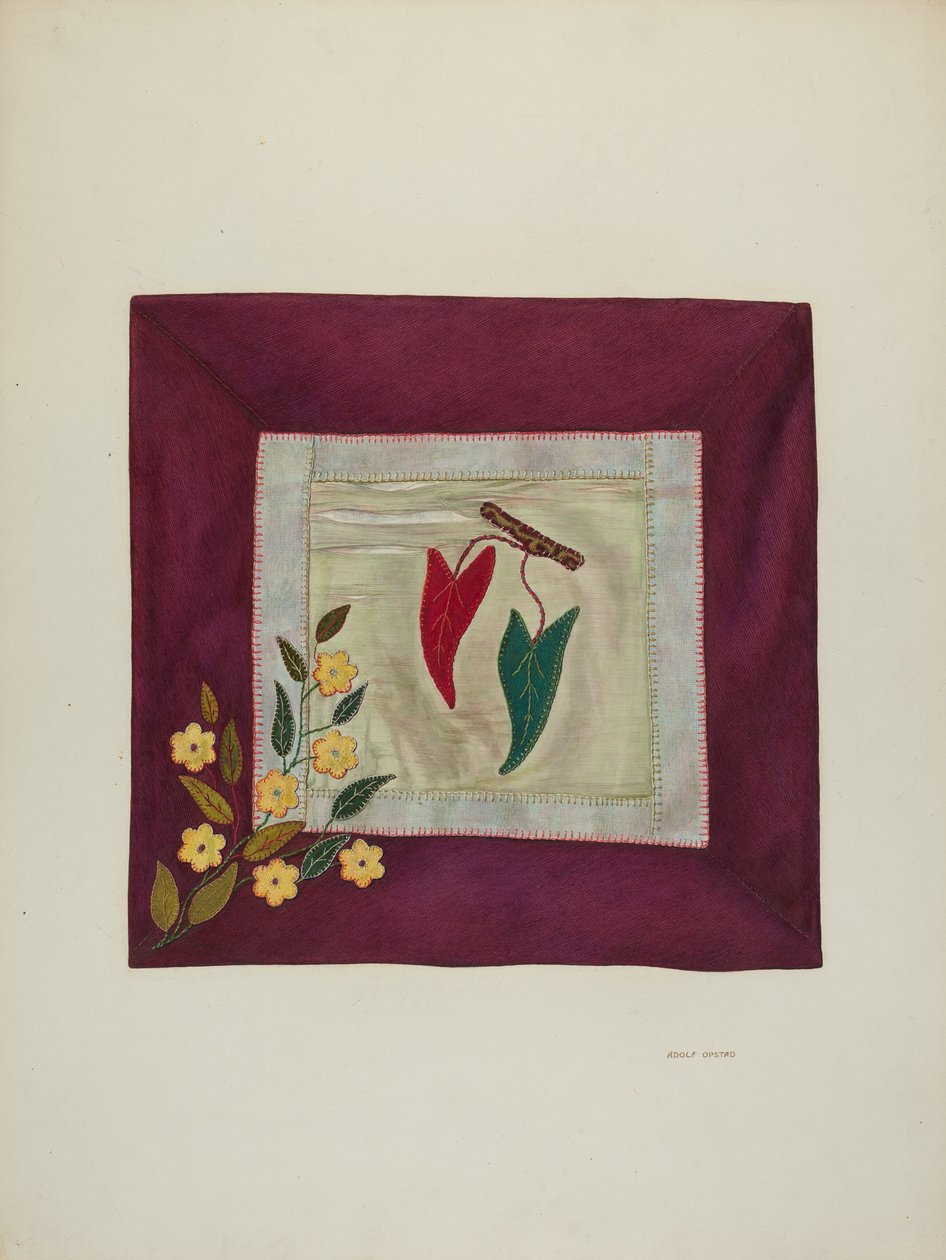 Detal narzuty z aplikacją, 1941. autorstwa Adolph Opstad
