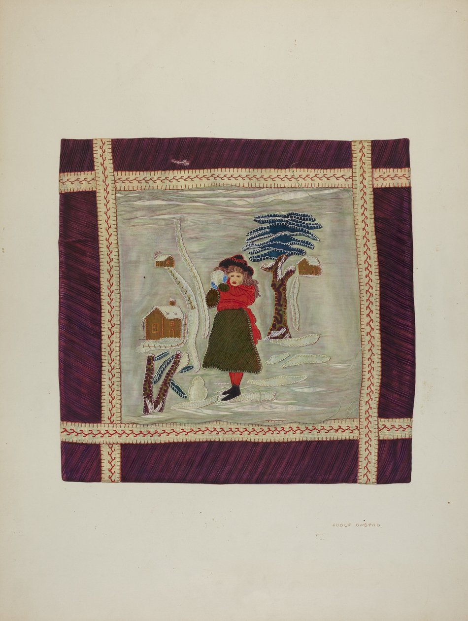 Detal narzuty z aplikacją, 1941. autorstwa Adolph Opstad