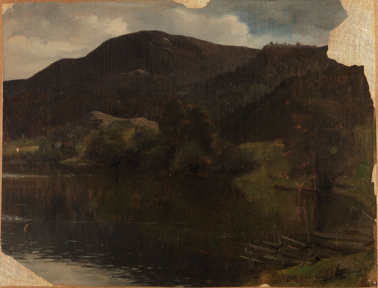 Jezioro autorstwa Adolph Tidemand
