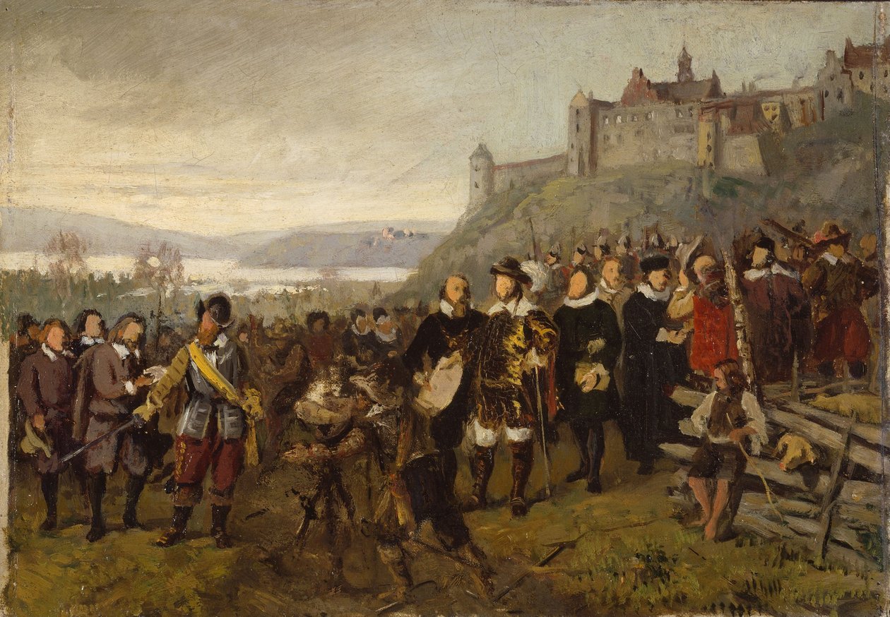 Chrystian IV zakłada Christianię. Szkic autorstwa Adolph Tidemand