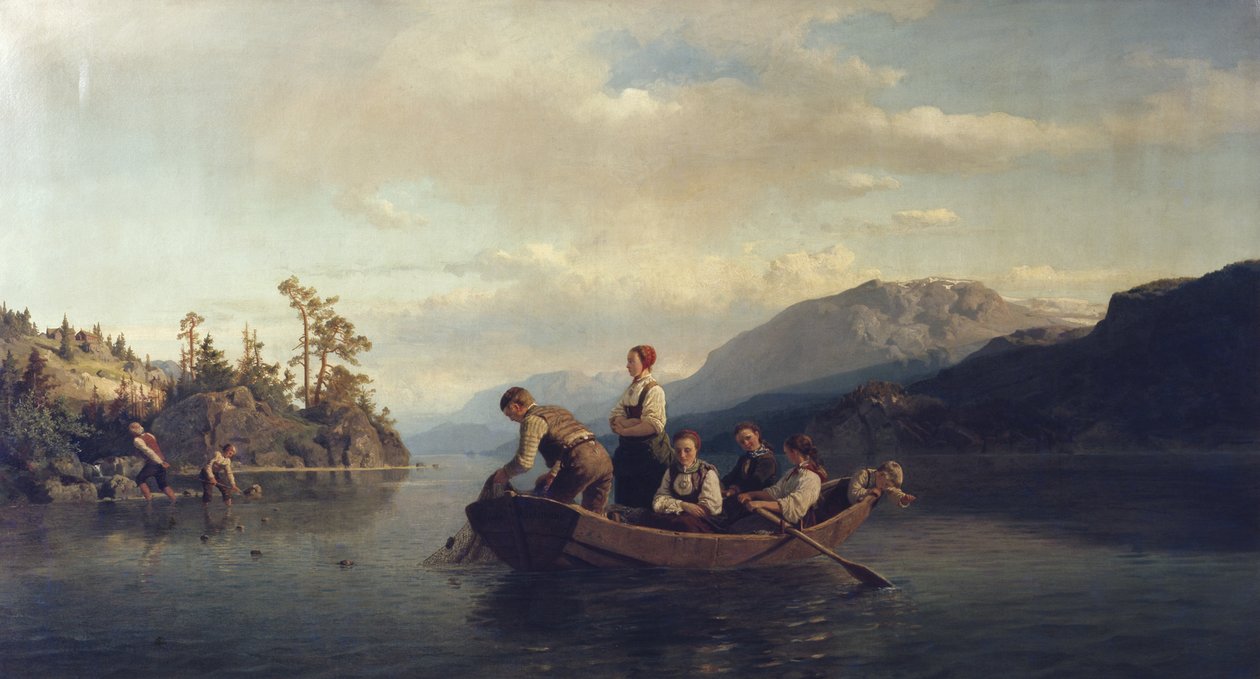 Wieczór w Krøderen autorstwa Adolph Tidemand